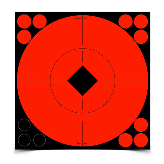 Birchwood Casey Target Spots Orange Bright High-Contrast Self-Adhesive Bull's Eyes Paper Shooting Targets