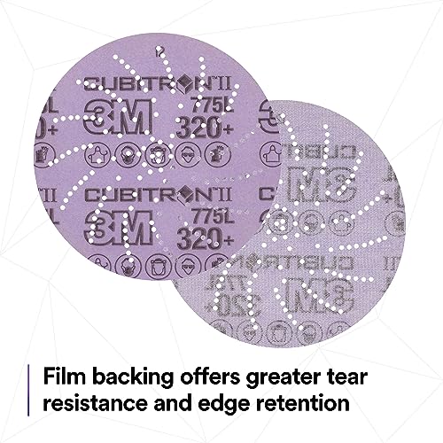 3M Xtract Cubitron II Hookit Clean Sanding Film Disc 775L, 5 in, 15 Piece Multi-Pack Hook and Loop S