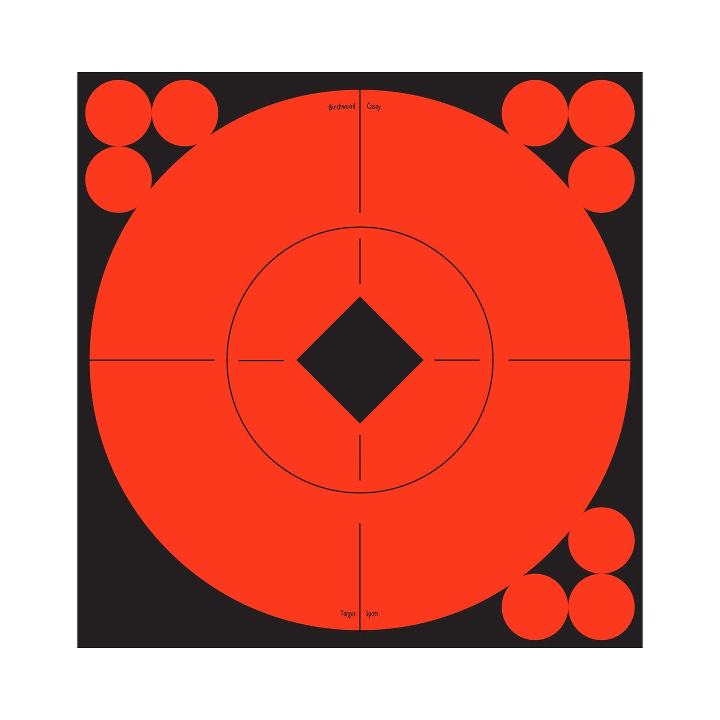 Birchwood Casey Target Spots Orange Bright High-Contrast Self-Adhesive Bull's Eyes Paper Shooting Targets