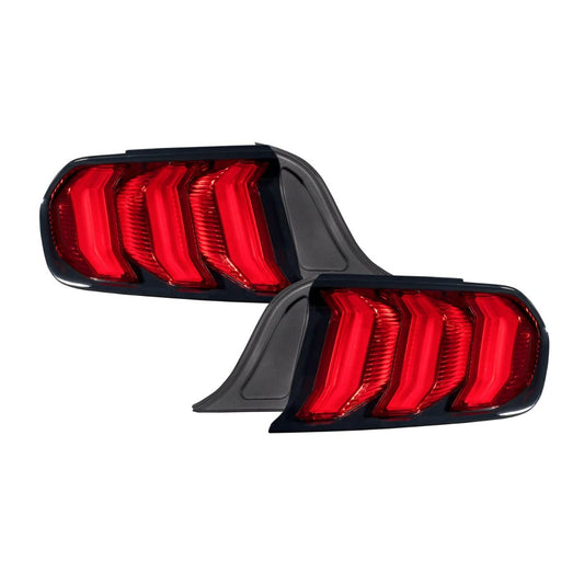 Sequential LED Tail Lights compatible with Ford Mustang 2015-2023 (pair), Clear