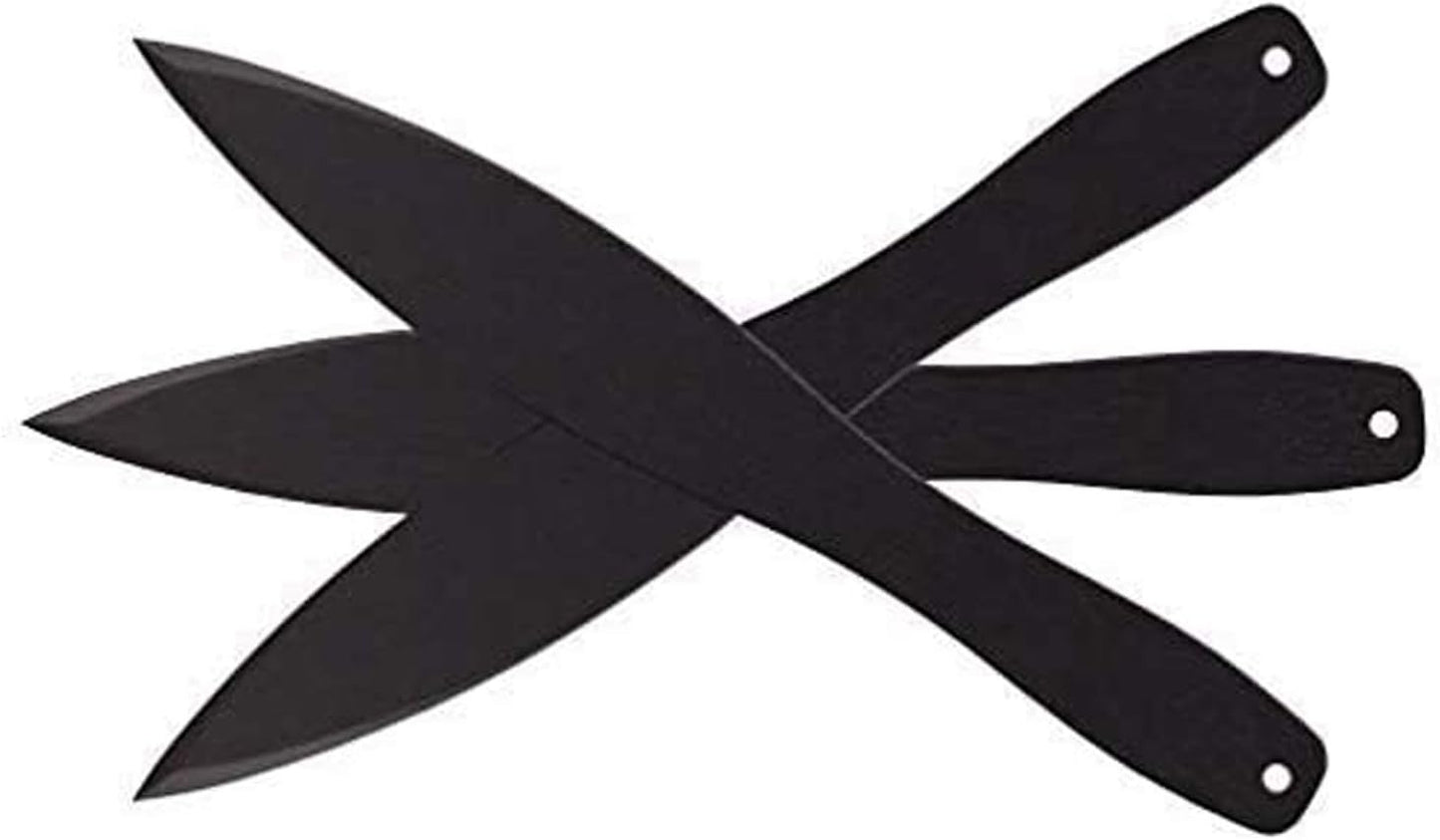 Cold Steel 12 Inch Long Black Carbon Steel Professional Throwing Knives (3 Pack)