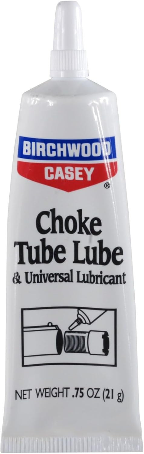BIRCHWOOD CASEY Choke Tube Lube Grease, 0.75oz Universal Gun Lubricant for Choke Tube Stuck Prevention, Galling & Corrosion Protection