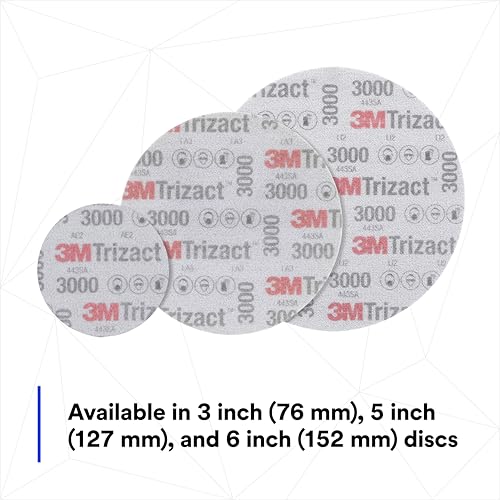 3M Trizact Hookit Foam Disc, 02087, 3 in, P3000, 15 discs per carton