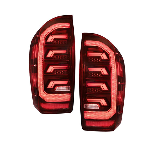 Sequential LED Tail Lights compatible with Toyota, Tacoma 2016-2023, Smoked (pair)