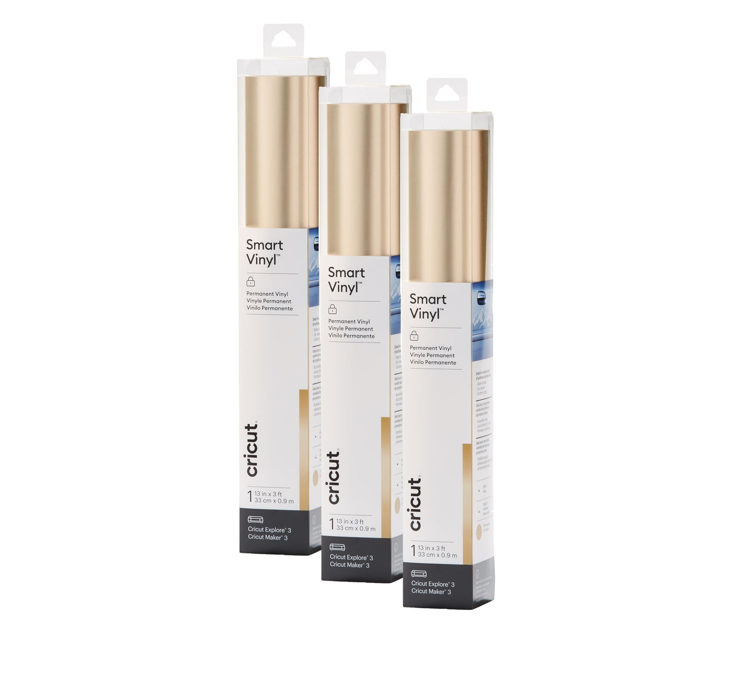 Cricut Smart Permanent Vinyl, White - 3ft Roll (13'x36') Adhesive Craft Vinyl - Matless cutting for cuts up to 12ft with Maker 3 / Explore 3 Machines