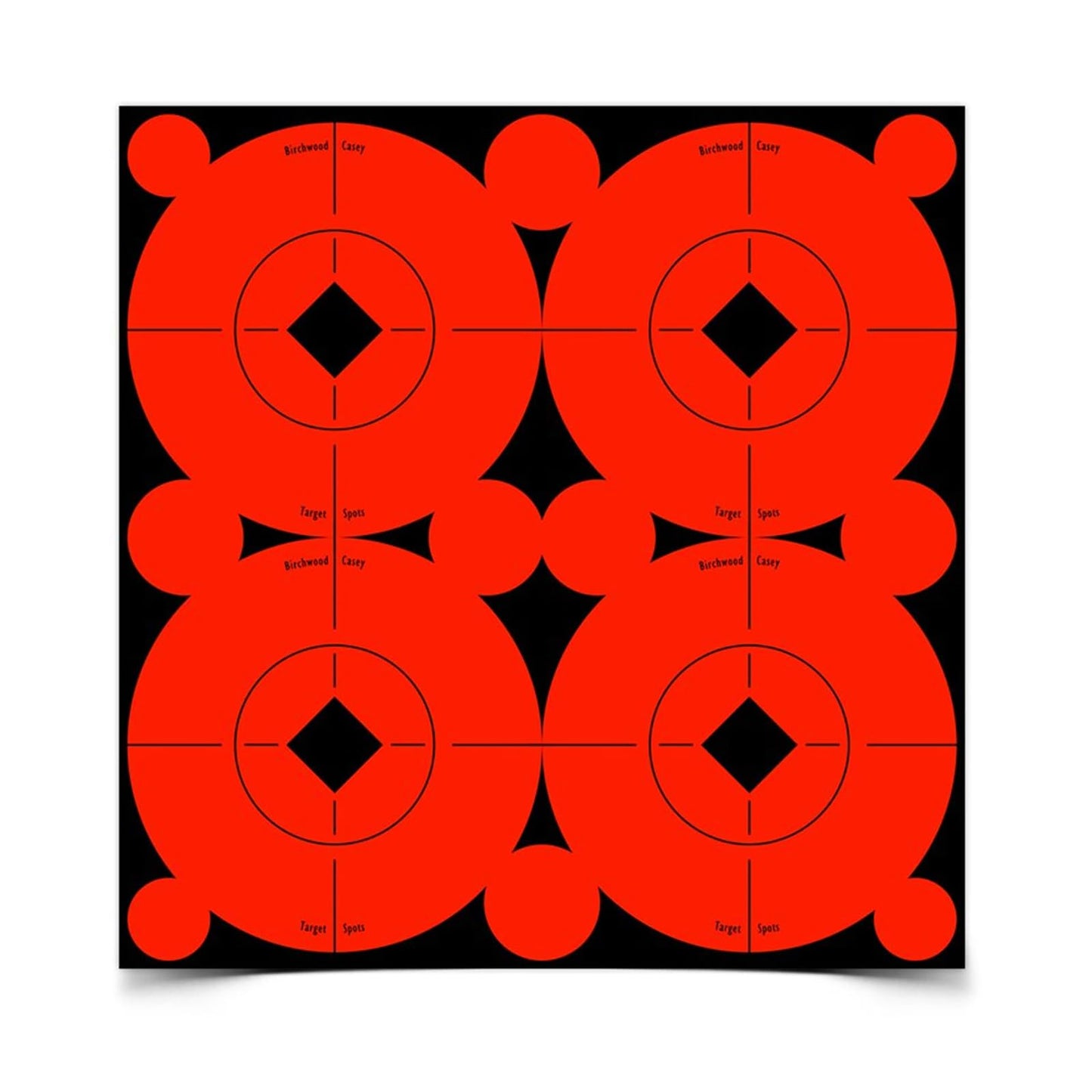 Birchwood Casey Target Spots Orange Bright High-Contrast Self-Adhesive Bull's Eyes Paper Shooting Targets