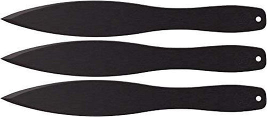Cold Steel 12 Inch Long Black Carbon Steel Professional Throwing Knives (3 Pack)