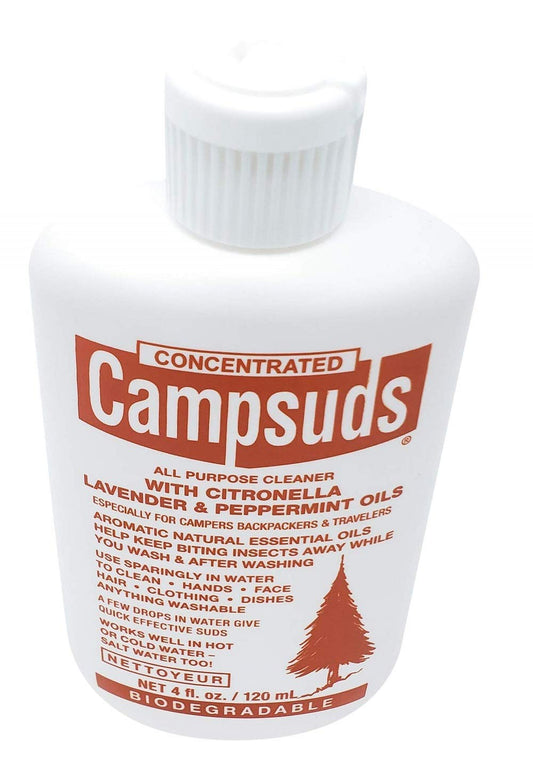 Sierra Dawn Campsuds with Citronella, Lavender, Peppermint Oil Deters Insects, Insect Deterrent, Outdoor Soap Biodegradable Environmentally Safe All Purpose Cleaner, Camping Hiking Backpacking Travel