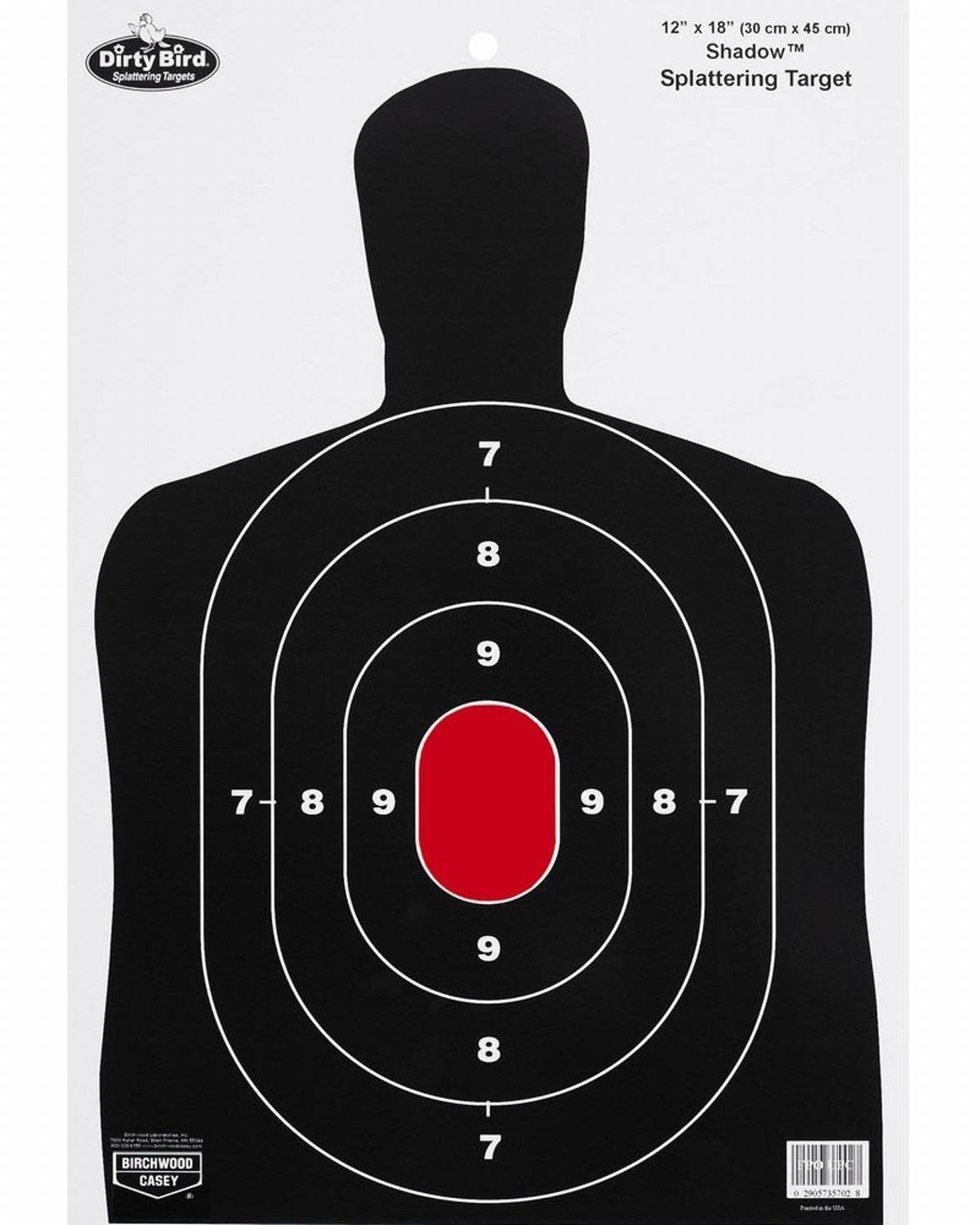 Birchwood Casey Non-Adhesive Dirty Bird 12"x18" Splattering Targets Practice Shooting for Indoor and Outdoor Use