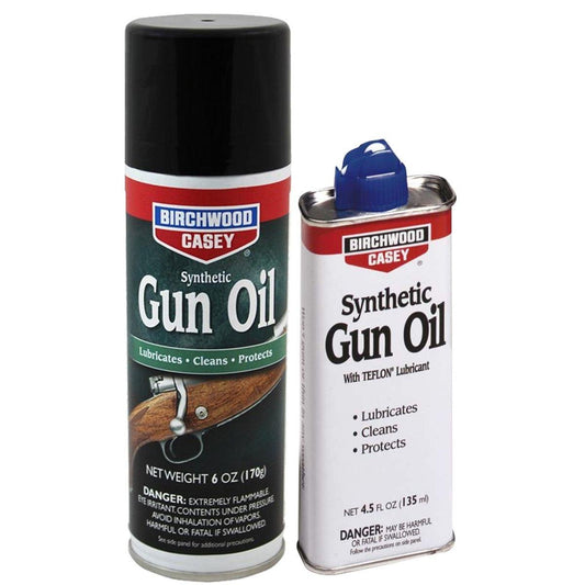 BIRCHWOOD CASEY Synthetic Gun Oil Convenient-Packed Long-Lasting Gun Lubricant for Reducing Friction, Cleaning, and Protecting Metal Surfaces, 10-ounce Aerosol