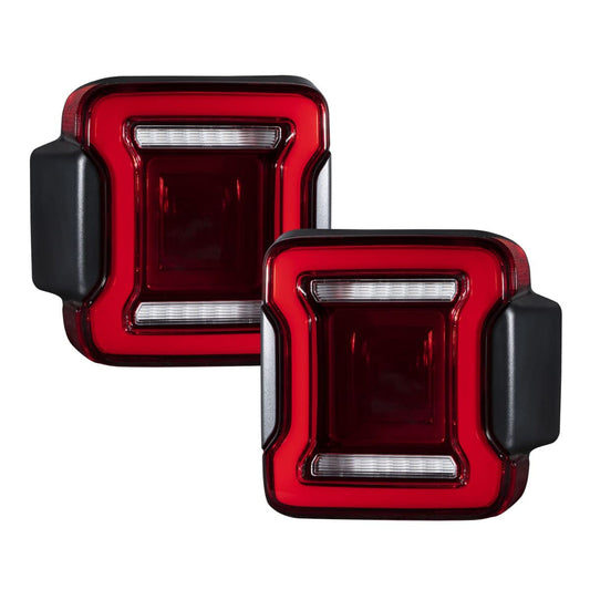 Sequential LED Tail Lights compatible with Jeep JL Wrangler 2018-2025 (pair), Red