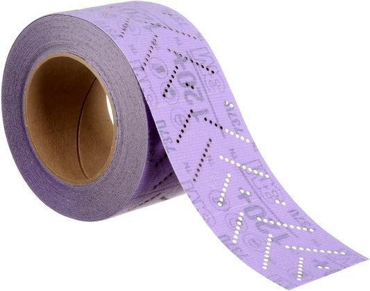 3M Cubitron II Hookit Abrasive Sheet Roll, 34444, Multi-Hole, 70 mm x 12 m, 120+ Grade, Automotive Sanding Roll Sandpaper for Coating Removal, Body Repair, Auto Sanding