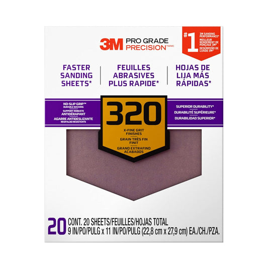 3m 26320cp-P-G 9" X 11" 320 Grit Professional Grade Sandpaper