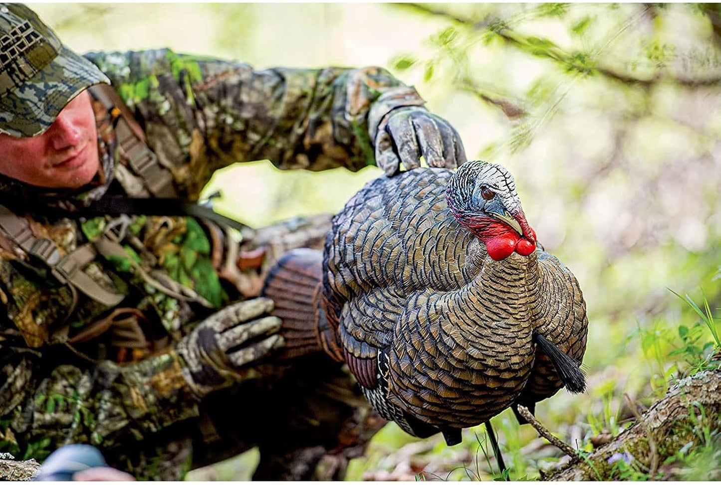 Avian-X LCD Half-Strut Jake Turkey Decoy | Durable Realistic Lifelike Collapsible Standing Hunting Decoy with Carry Bag & Stake, AVX8012