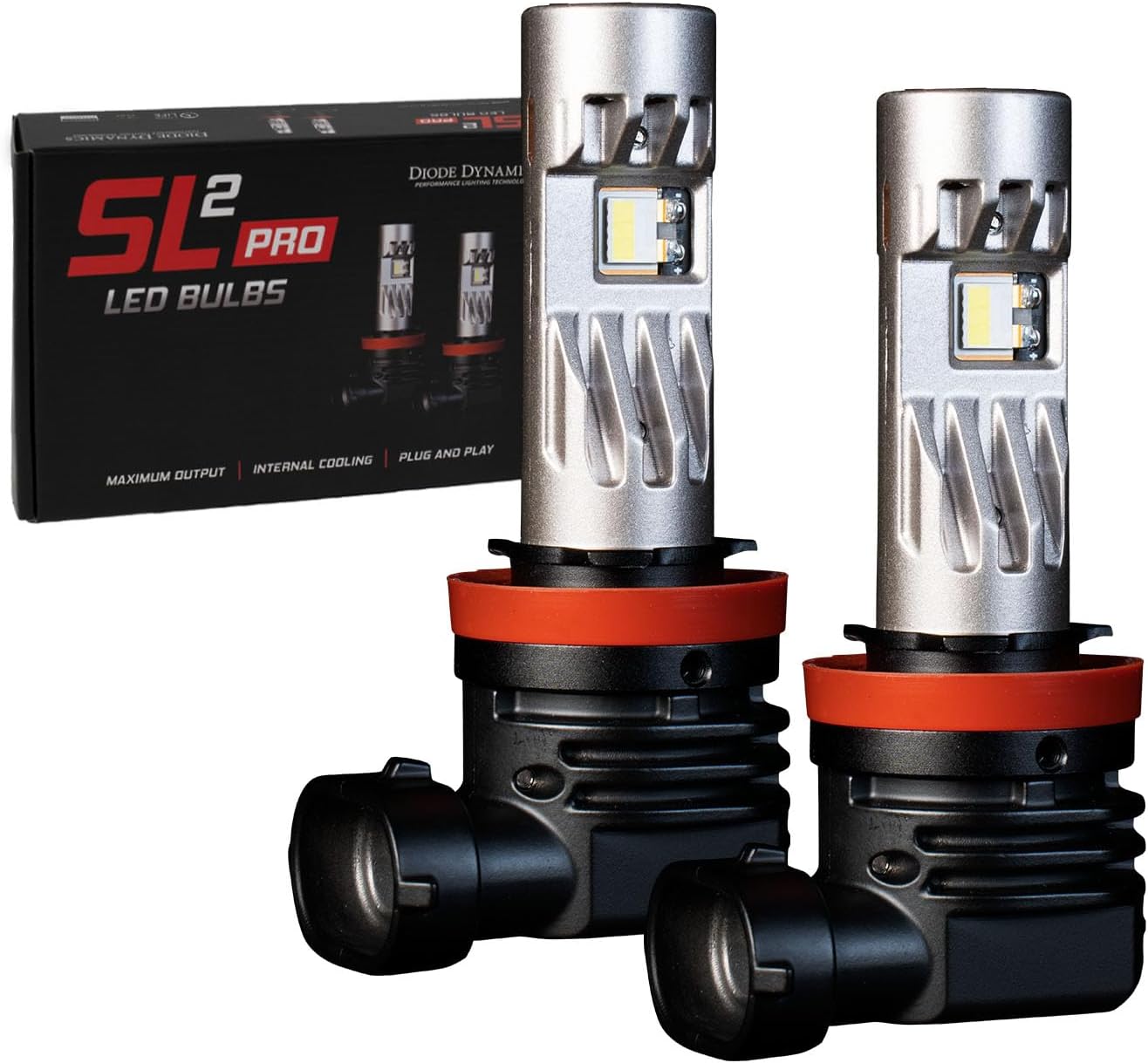 Diode Dynamics SL2 Pro LED Fog Light Bulbs compatible with H11 bulb size (pair), Cool White (6000K)