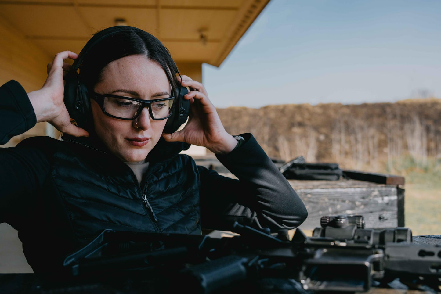 Walker's IKON Vector Full Frame Shooting Glasses | Impact-Resistant Non-Slip Frame Hunting Shooting Eyesight Protection Glasses, Microfiber Lens Cloth & Carry Case Included