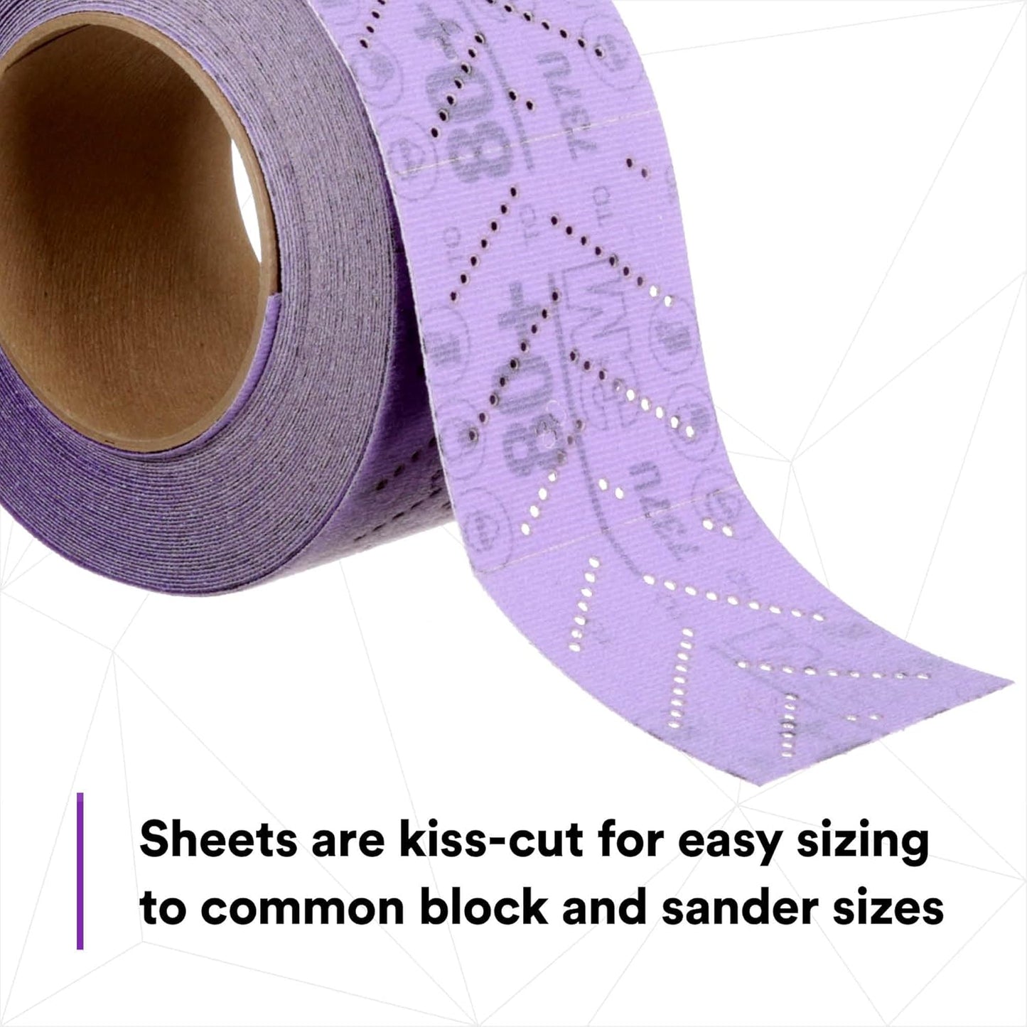 3M Cubitron II Hookit Abrasive Sheet Roll, 34442, Multi-Hole, 70 mm x 12 m, 80+ Grade, Automotive Sanding Roll Sandpaper for Coating Removal, Body Repair, Auto Sanding