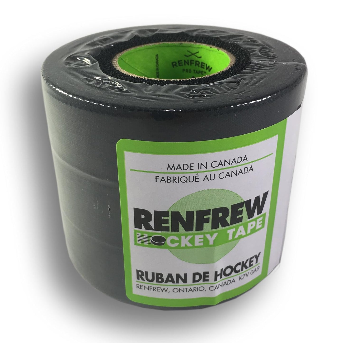 Renfrew, 1" Cloth Hockey Tape, (18m, Black XT, 3pk)
