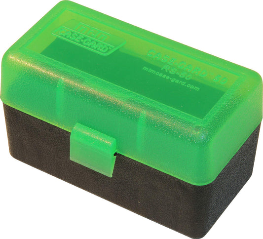MTM RS-50-10 50 Round Flip-Top Rifle Ammo Box .222 to .222 Mag, USA Made, Green