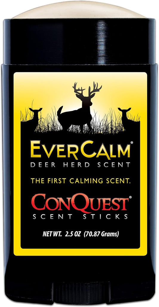 ConQuest Scents EverCalm Deer Herd Scent Stick – Deer Attractant & Calming Scent, All-Season Effectiveness, Versatile Hunting Wax Stick, 2.5 oz