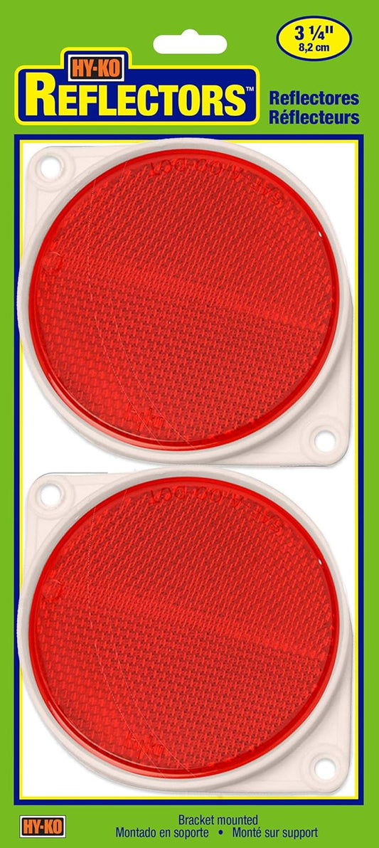 Hy-Ko Products CDRF-3R Nail On Reflector 3 1/4 Diameter Red, 0.5 Ounce (Pack of 2)