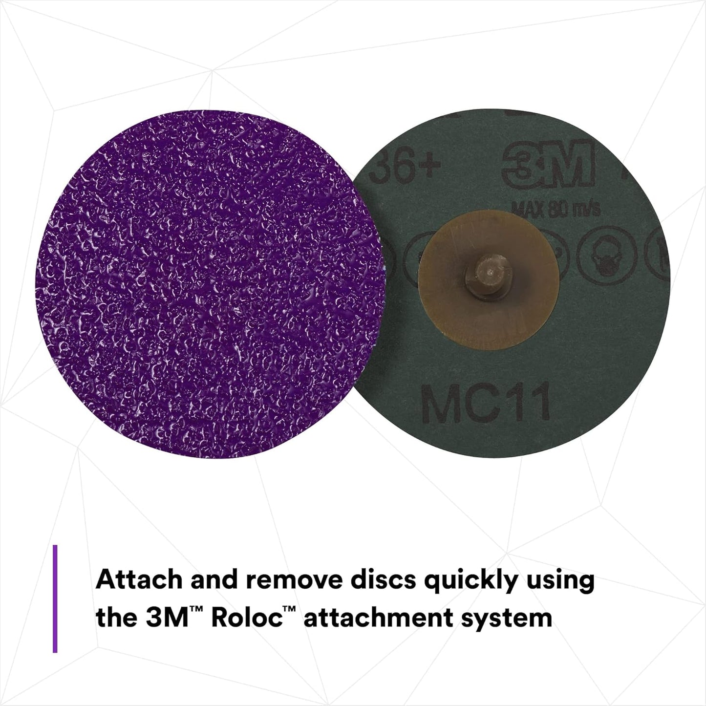 3M Cubitron II Roloc Fibre Disc, 786C, 33389, 3 in, 36+ Grit, 15 Pack, High Performance, Fast Cutting, Long Lasting