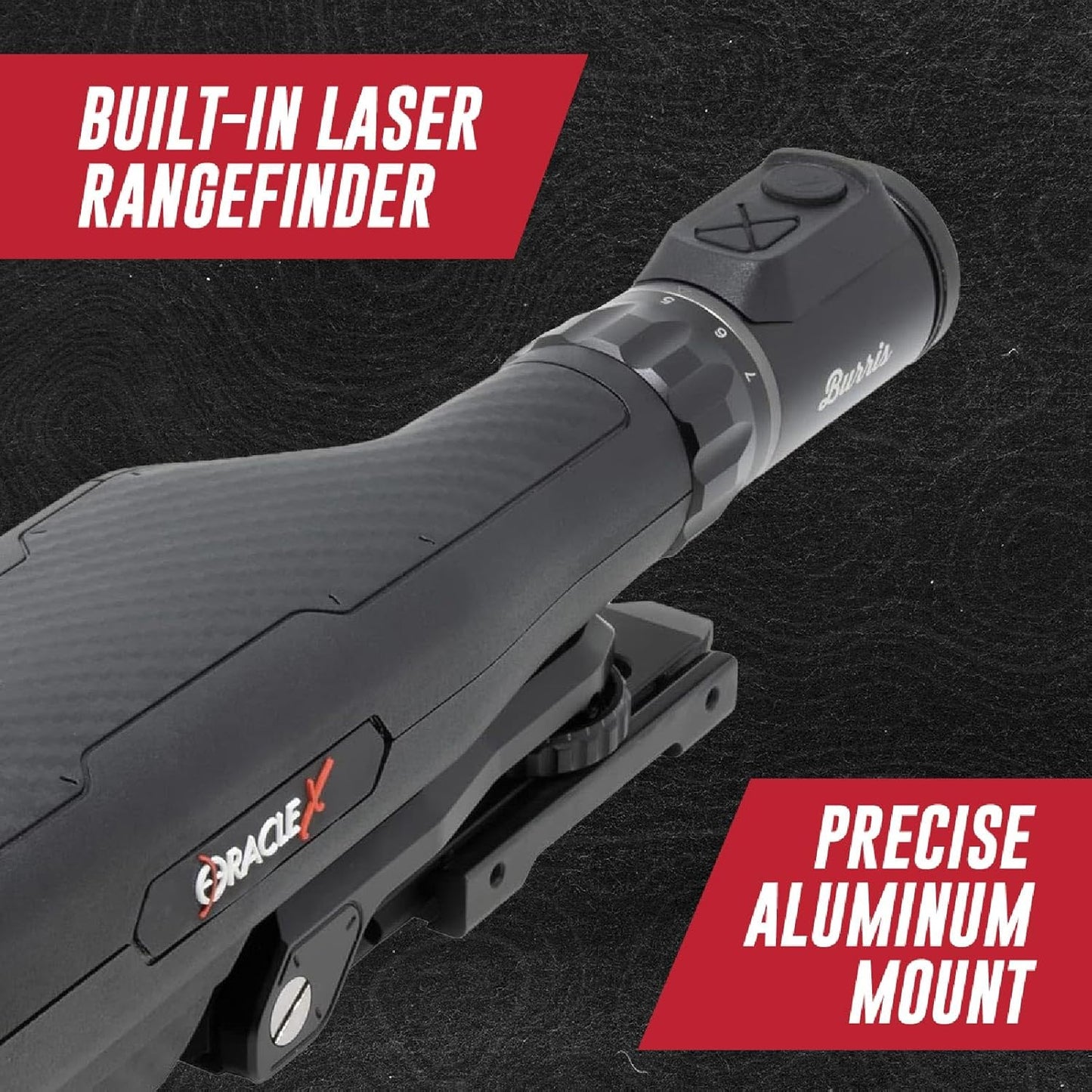 Burris Optics Oracle X Rangefinder Crossbow Scope, Built in Range Finder Measures Exact Distance, Calculates Perfect Aim/Drop Point, Adaptable Right or Left Handed Mount,Matte Black,One Size