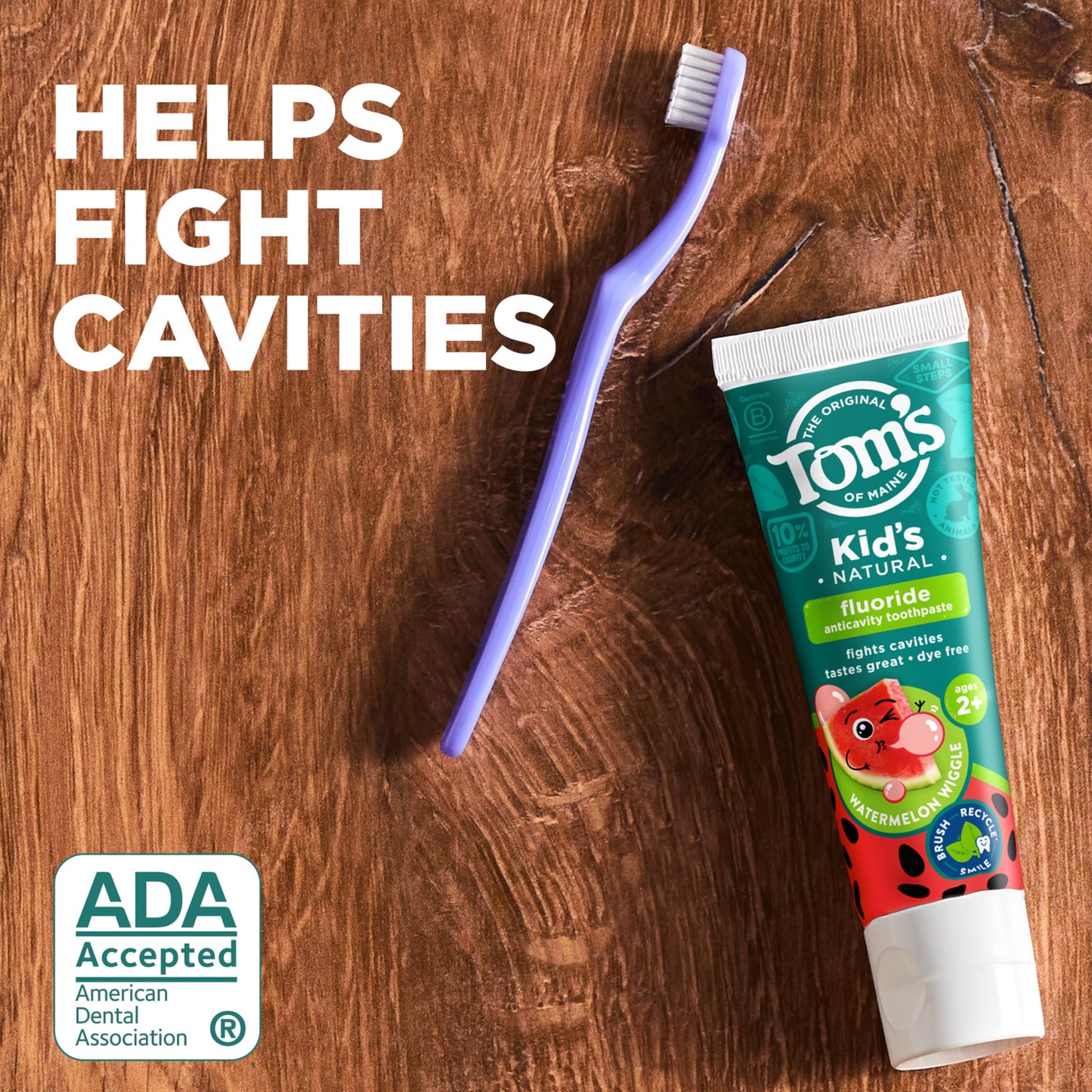 Tom's of Maine ADA Approved Fluoride Children's Toothpaste, Natural Toothpaste, Dye Free, No Artificial Preservatives, Silly Strawberry, 5.1 oz. 3-Pack (Packaging May Vary)